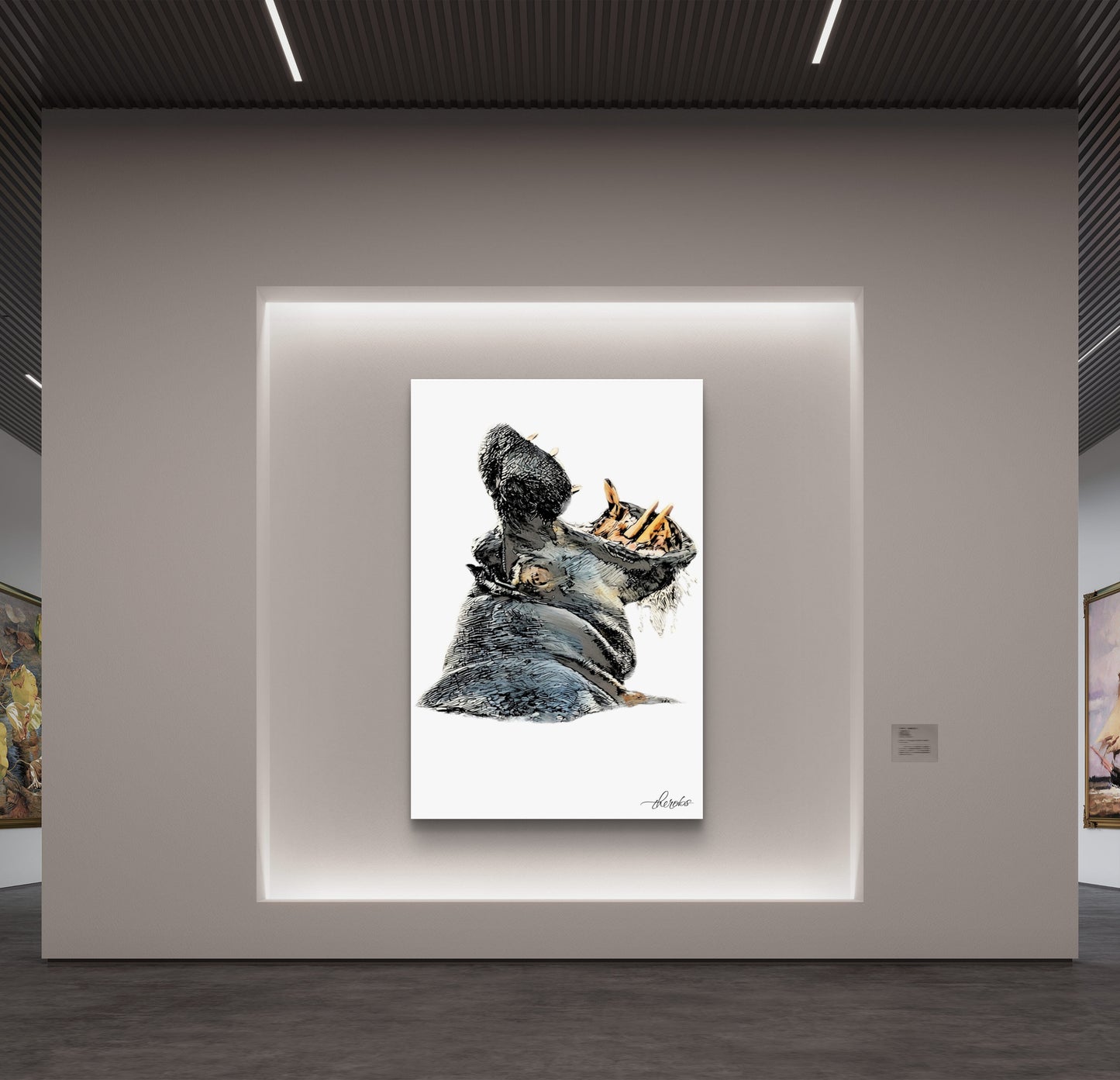 Hippo Fine Art Poster