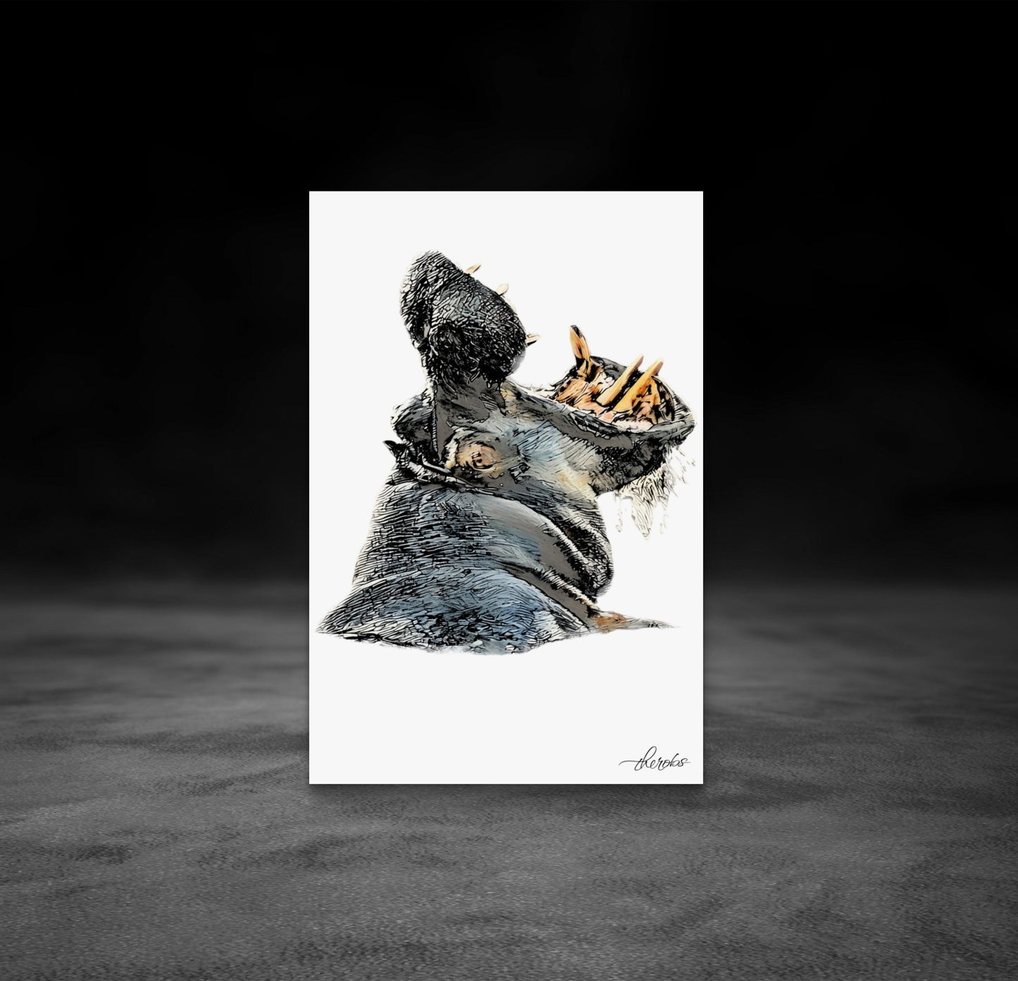 Hippo Canvas Print