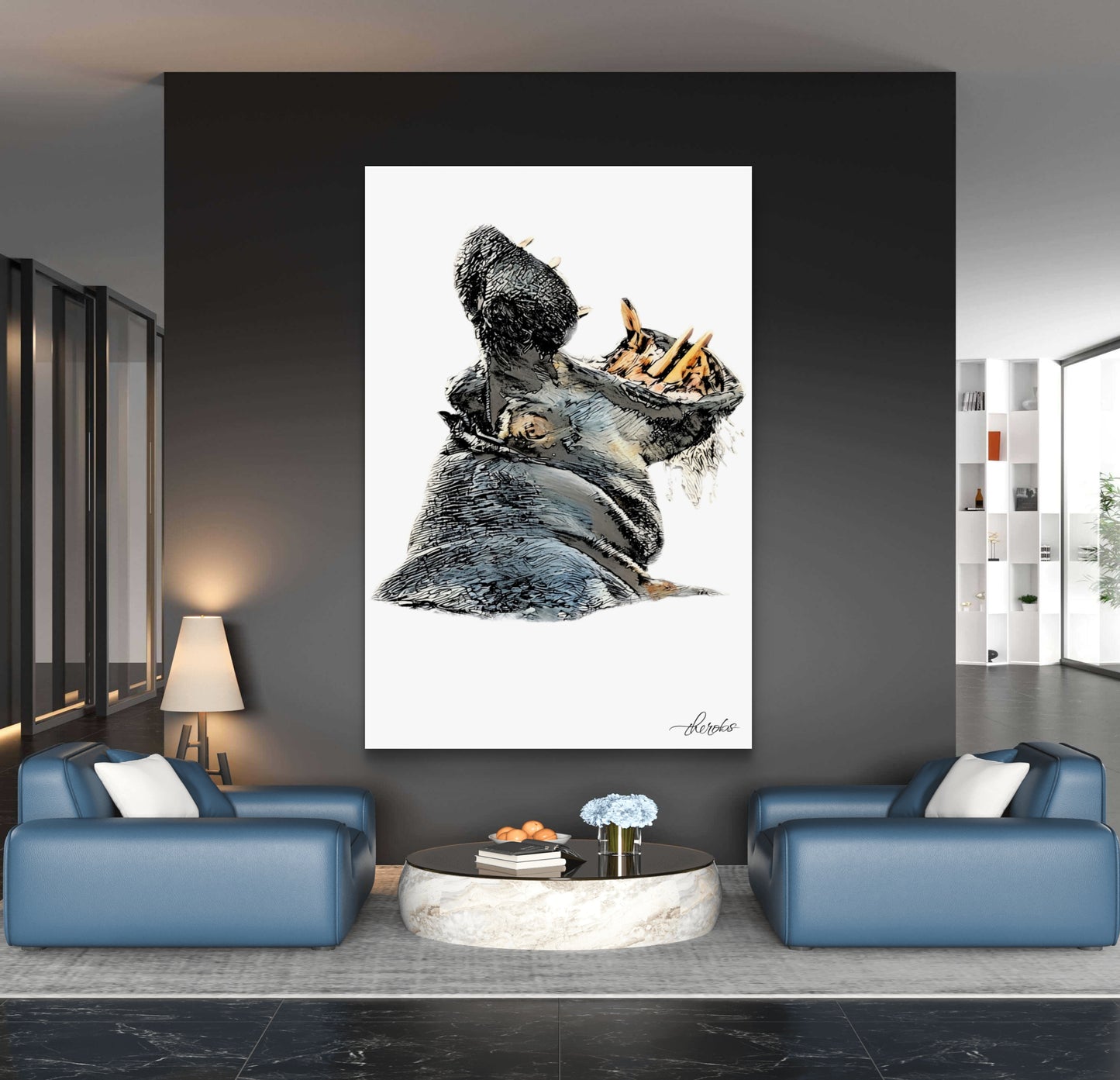 Hippo Canvas Print
