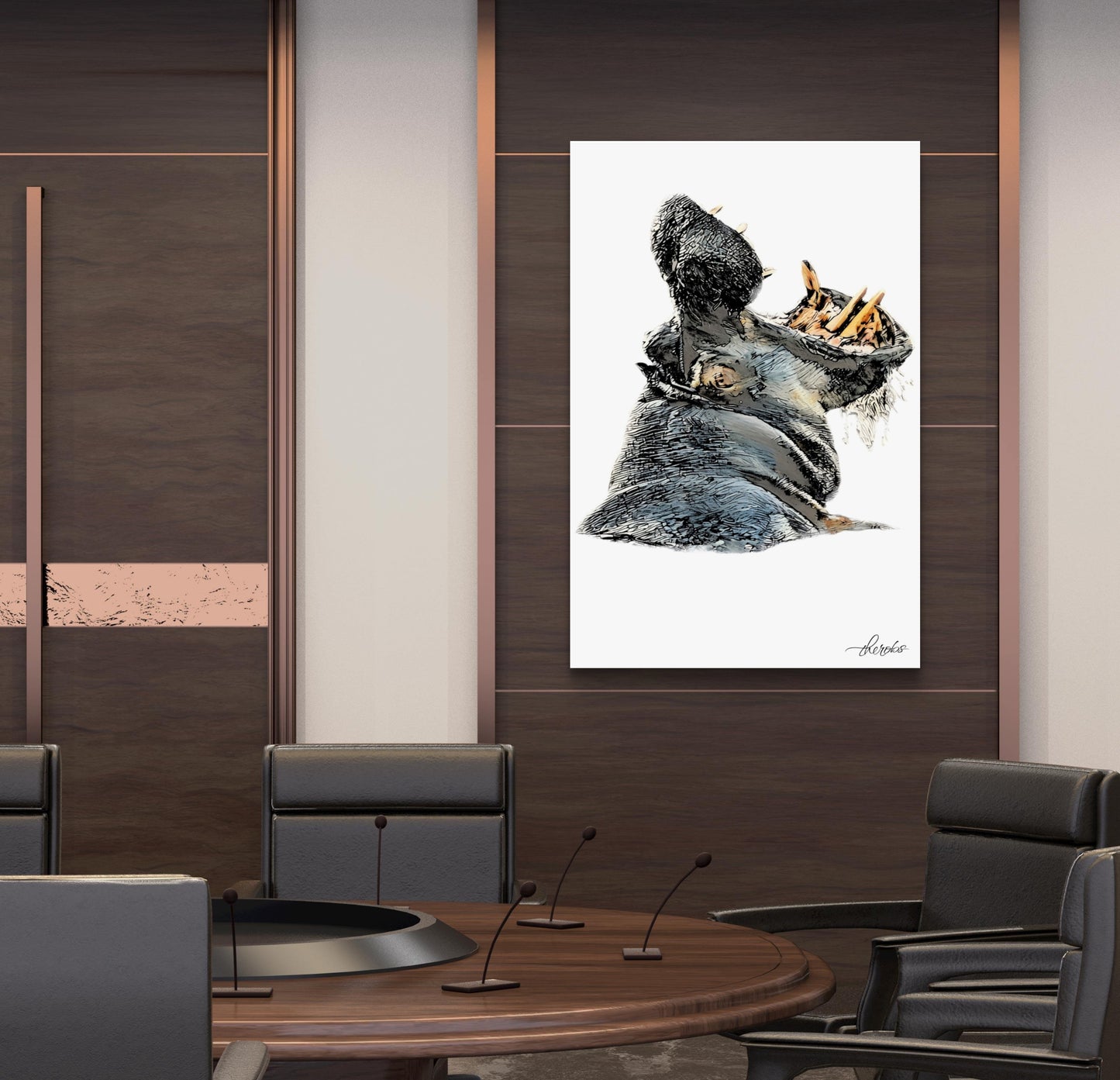 Hippo Canvas Print