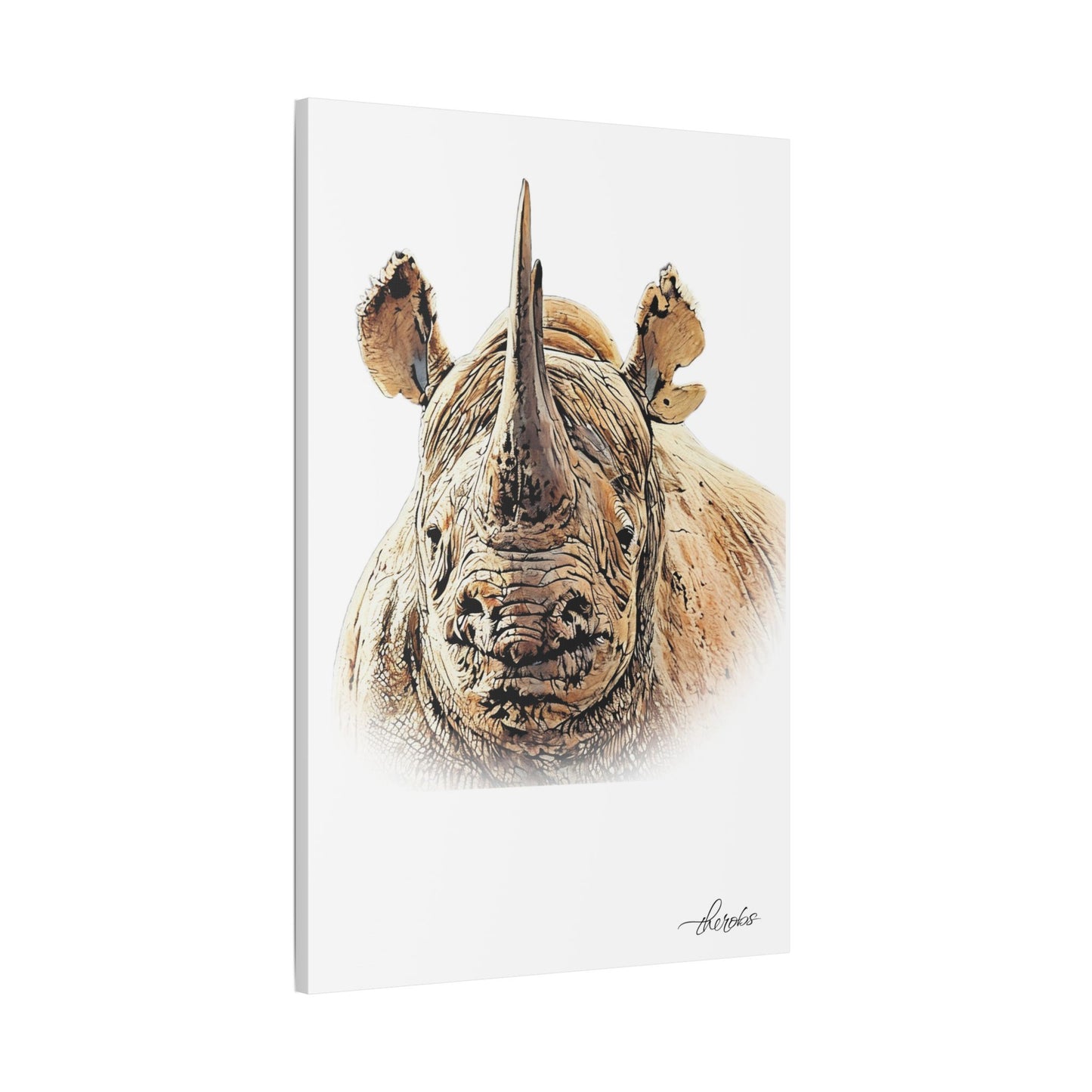 Rhino Canvas Print 2