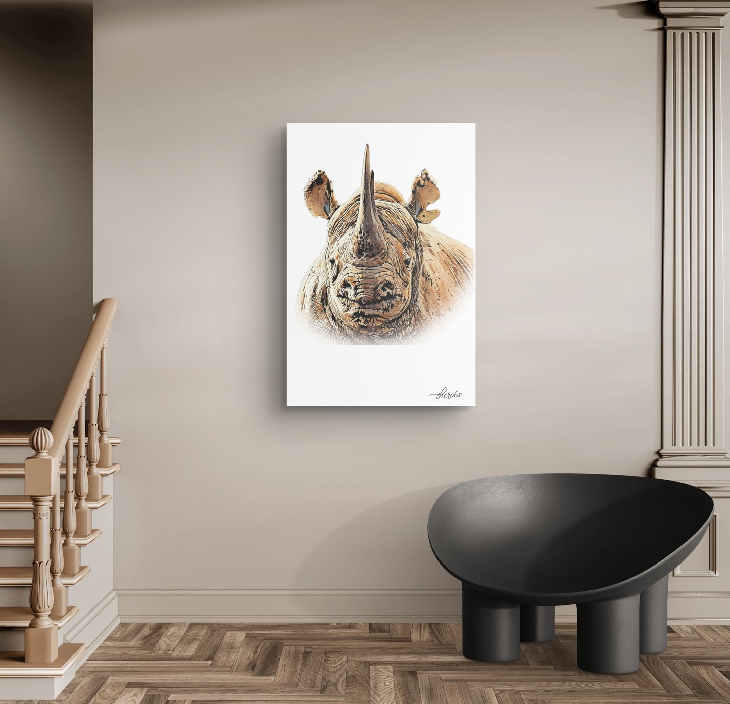 Rhino Canvas Print 2