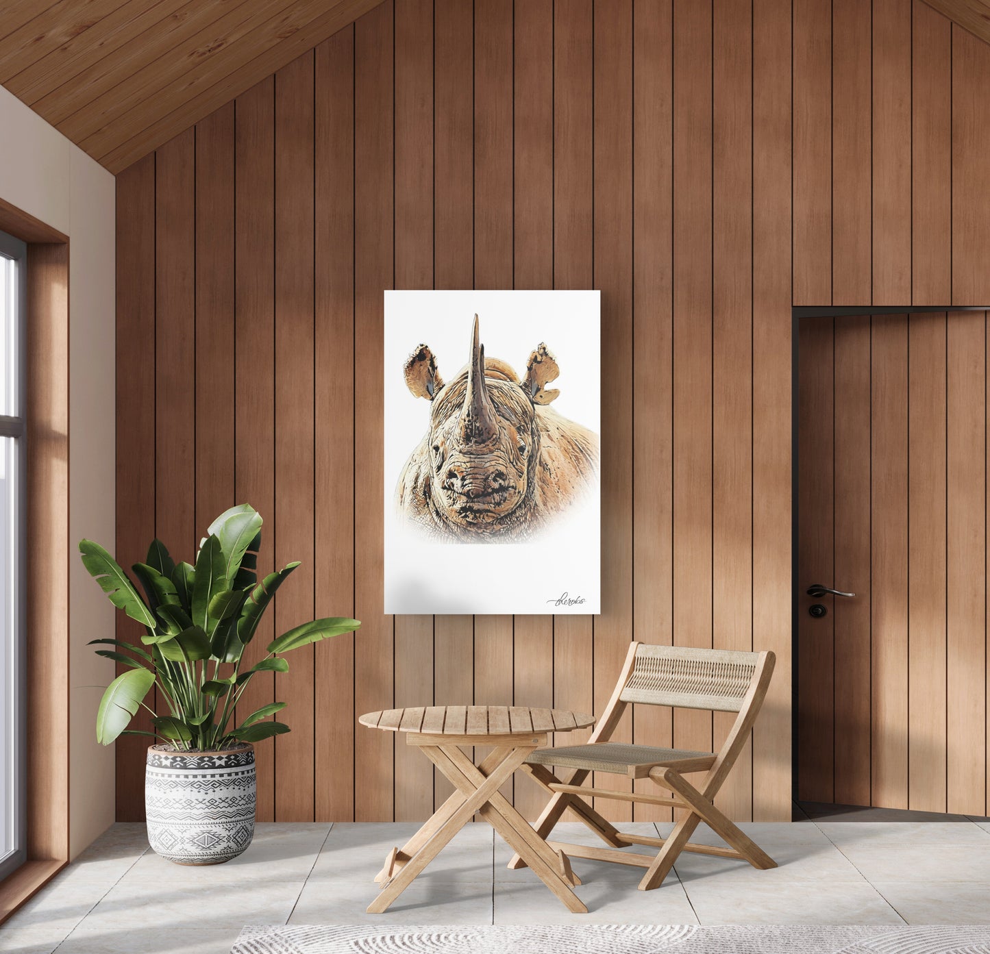 Rhino Canvas Print 2