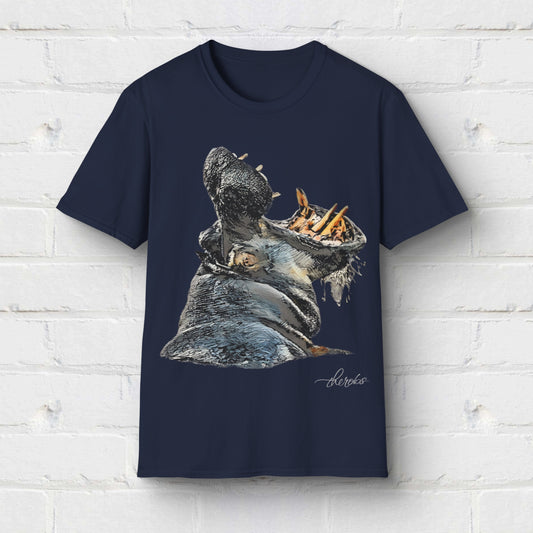 Colour Hippo Cotton Unisex T-Shirt
