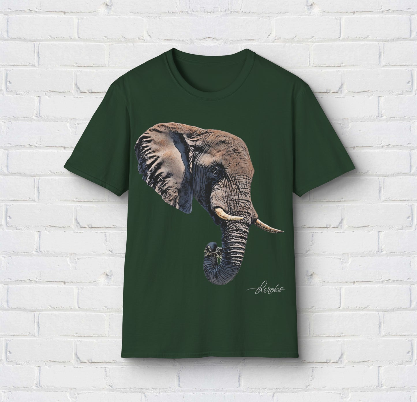 Colour Elephant Cotton Unisex T-Shirt II