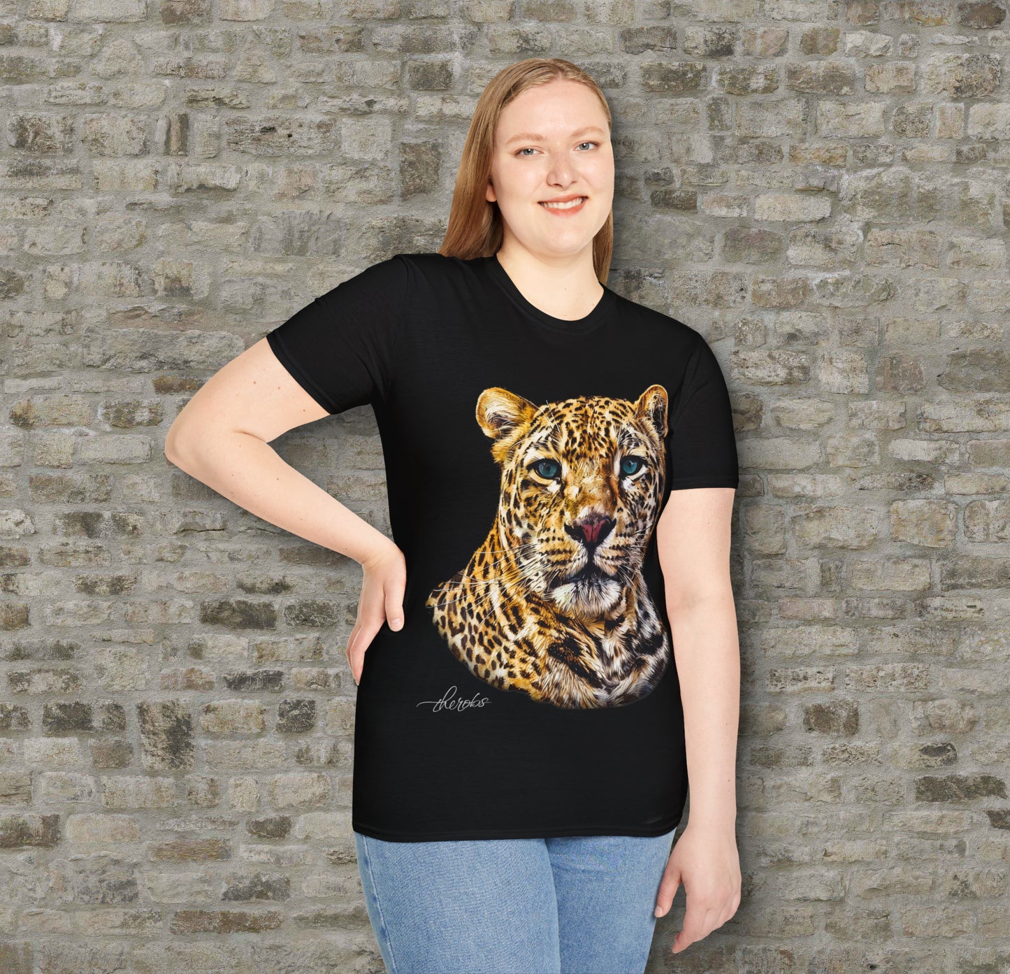 Colour Leopard Unisex Gildan T-Shirt 2