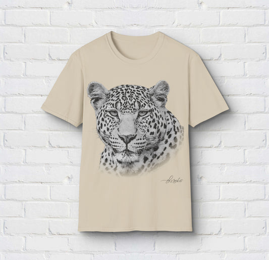 B&W Leopard Cotton Unisex T-Shirt