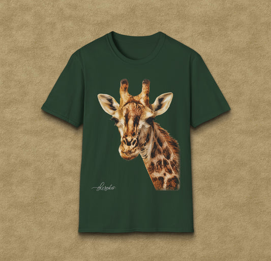 Colour Giraffe Cotton Unisex T-Shirt