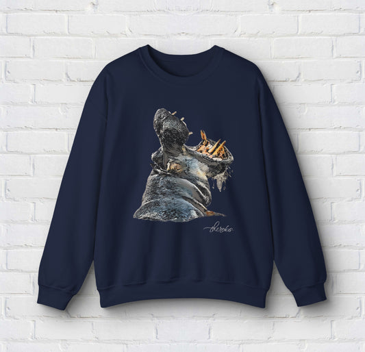 Colour Hippopotamus Unisex Sweatshirt