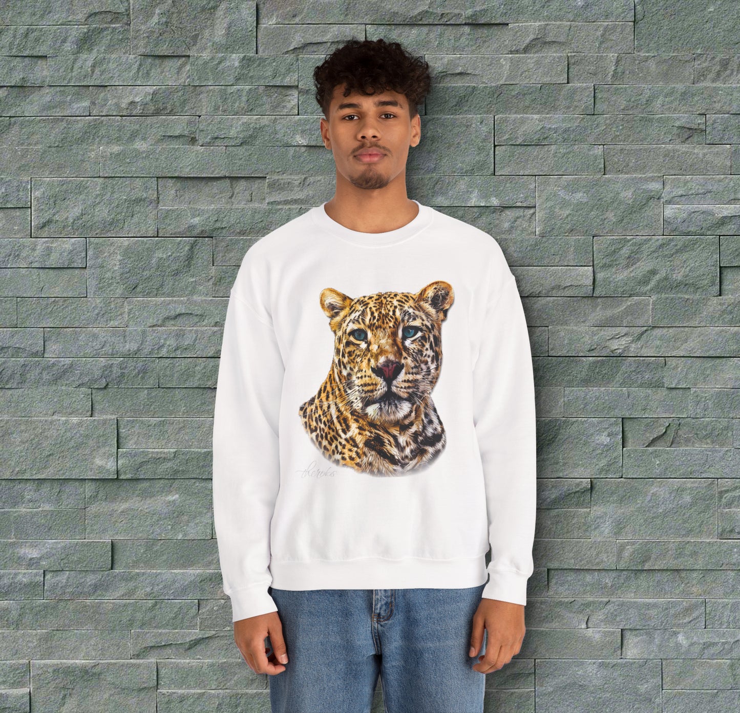 Colour Leopard Unisex Gildan Sweatshirt 2
