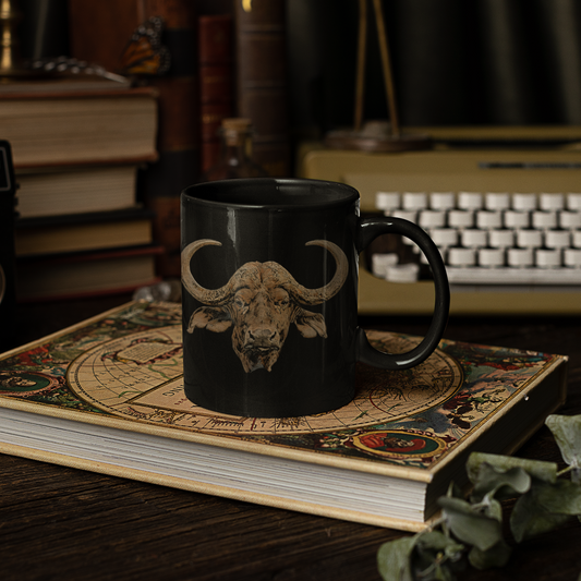 Buffalo 15oz Large Black Ceramic Mug