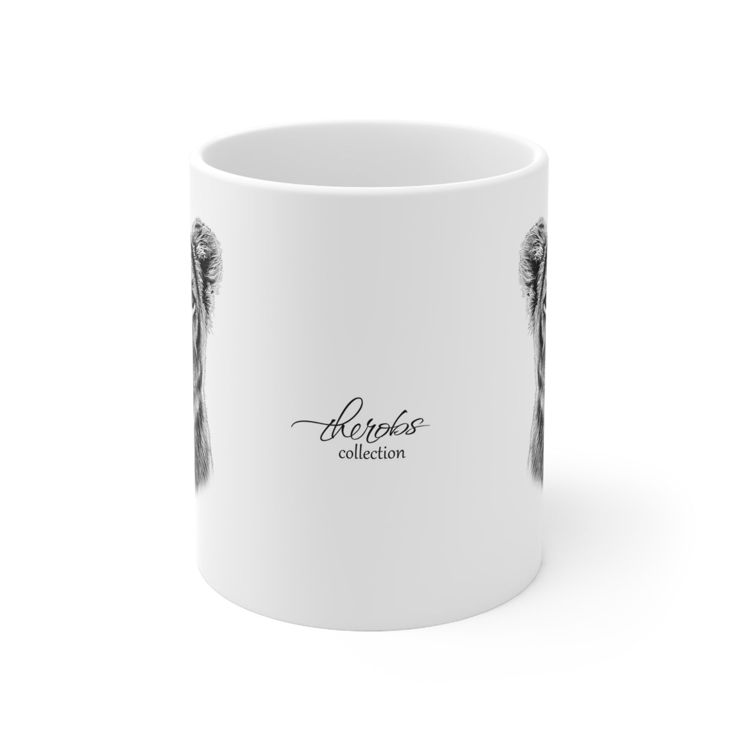 B&W Lioness Mug