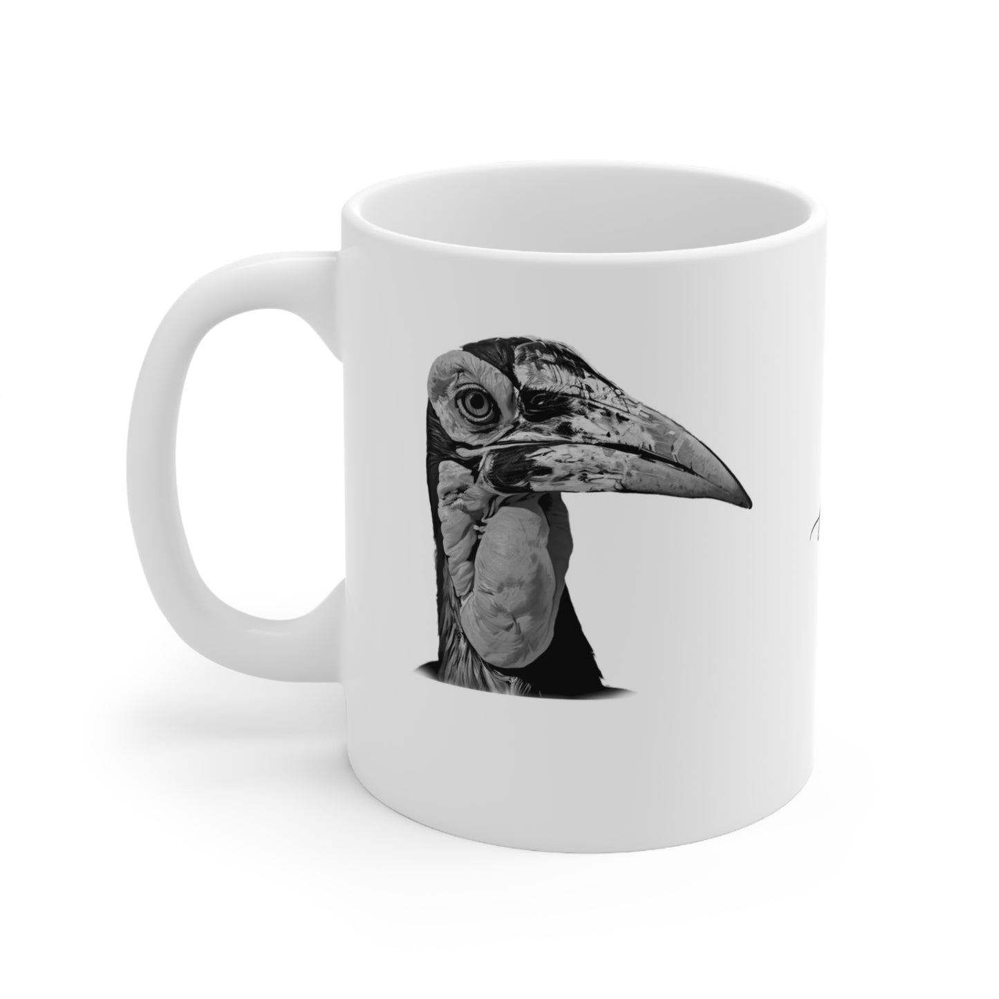 B&W Hornbill Mug