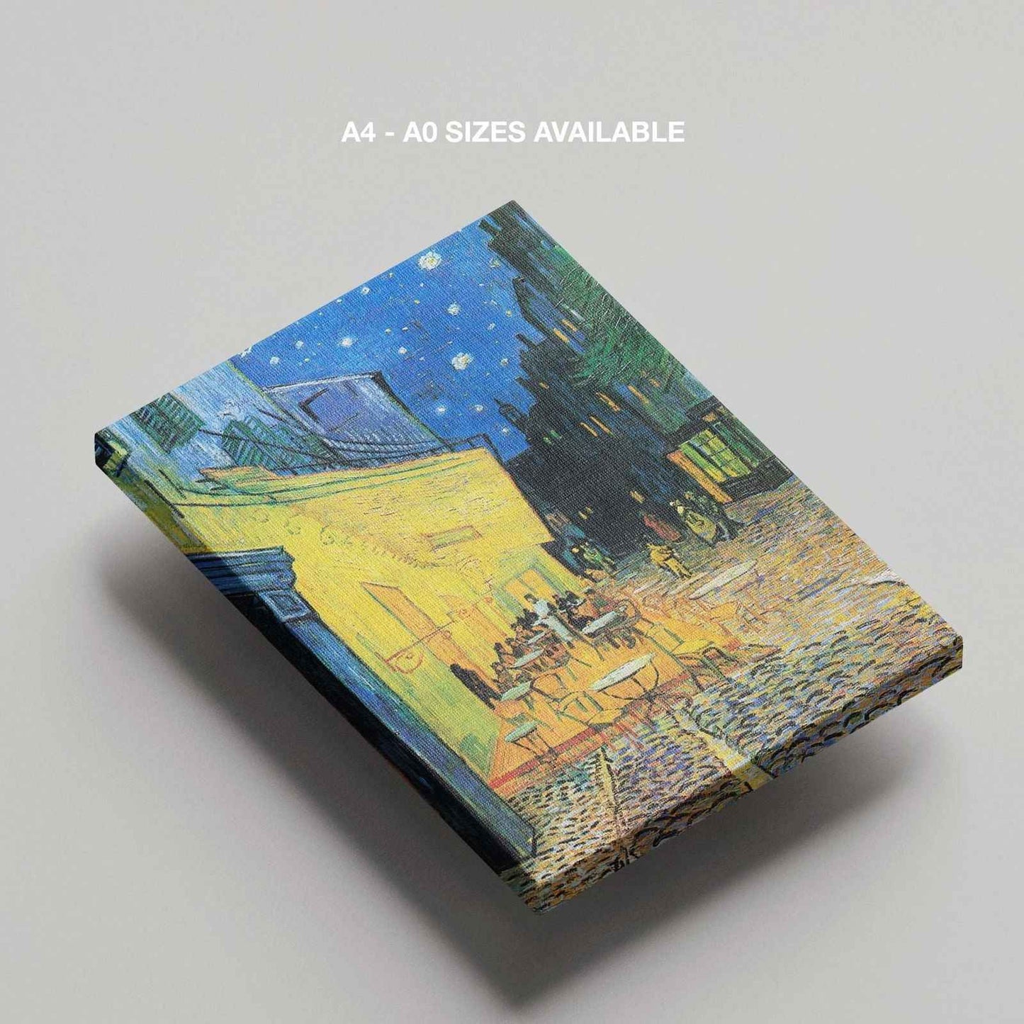 Cafe Terrace at Night - Vincent van Gogh - Framed Canvas Wall Art Print-4