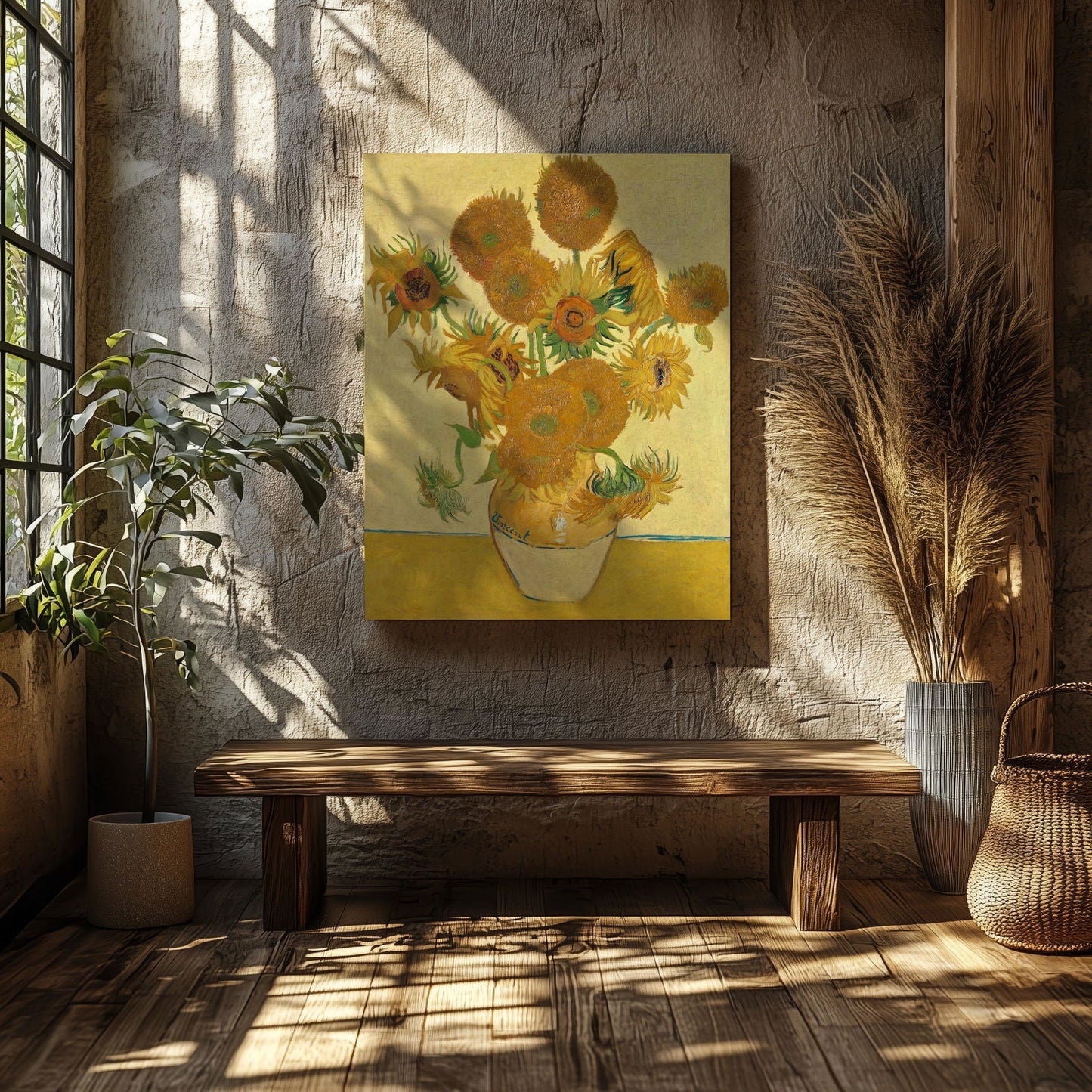 Sunflowers - Vincent van Gogh - Framed Canvas Wall Art Print-1