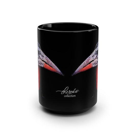 African Hornbill 15oz Black Ceramic Coffee Mug - HD Printing