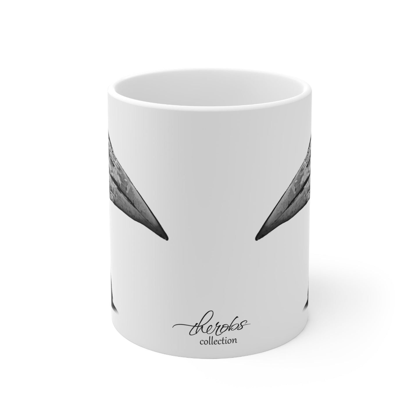 B&W African Hornbill Ceramic 11oz Mug - HD Printing