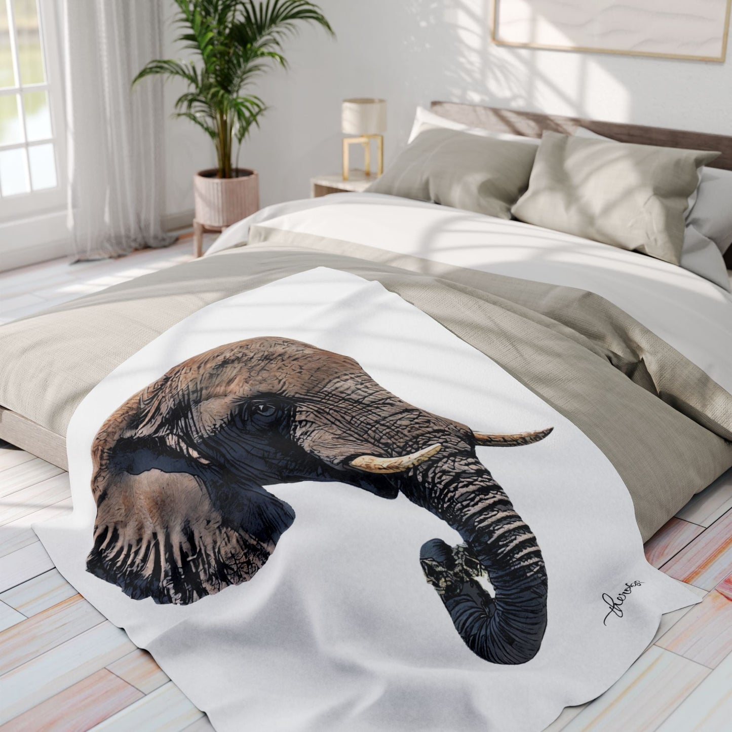Elephant Fleece Blanket 2 - HD Printing