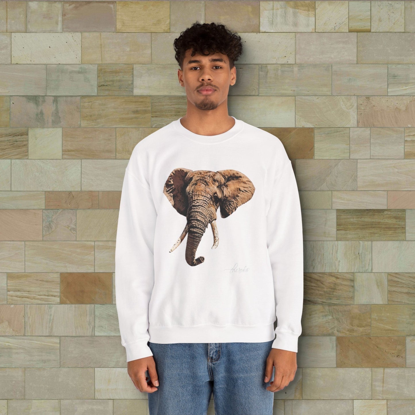 Elephant Heavy Unisex Sweatshirt - HD Printing