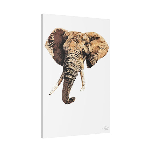 Elephant Satin Stretched Canvas Print - HD Printing