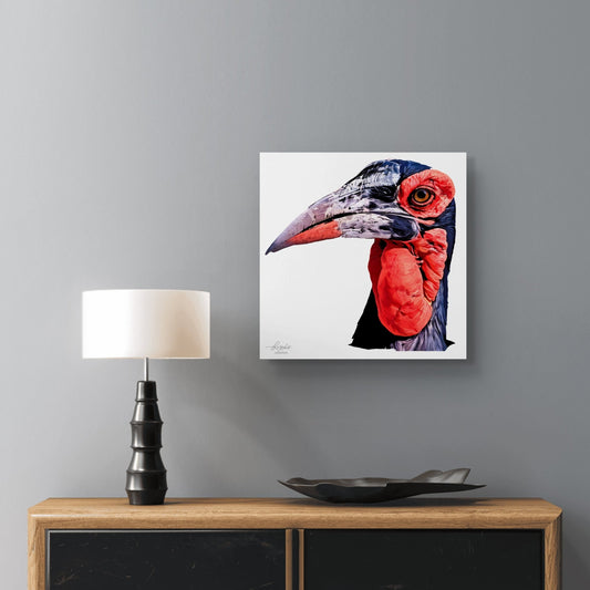 Hornbill Satin Stretched Canvas Print - HD Printing