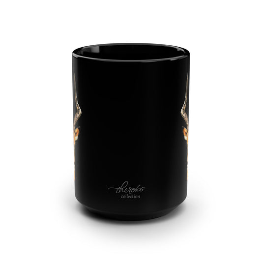 Impala 15oz Large Black Ceramic Mug - HD Printing