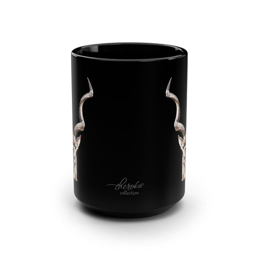 Kudu 15oz Large Black Ceramic Mug - HD Printing