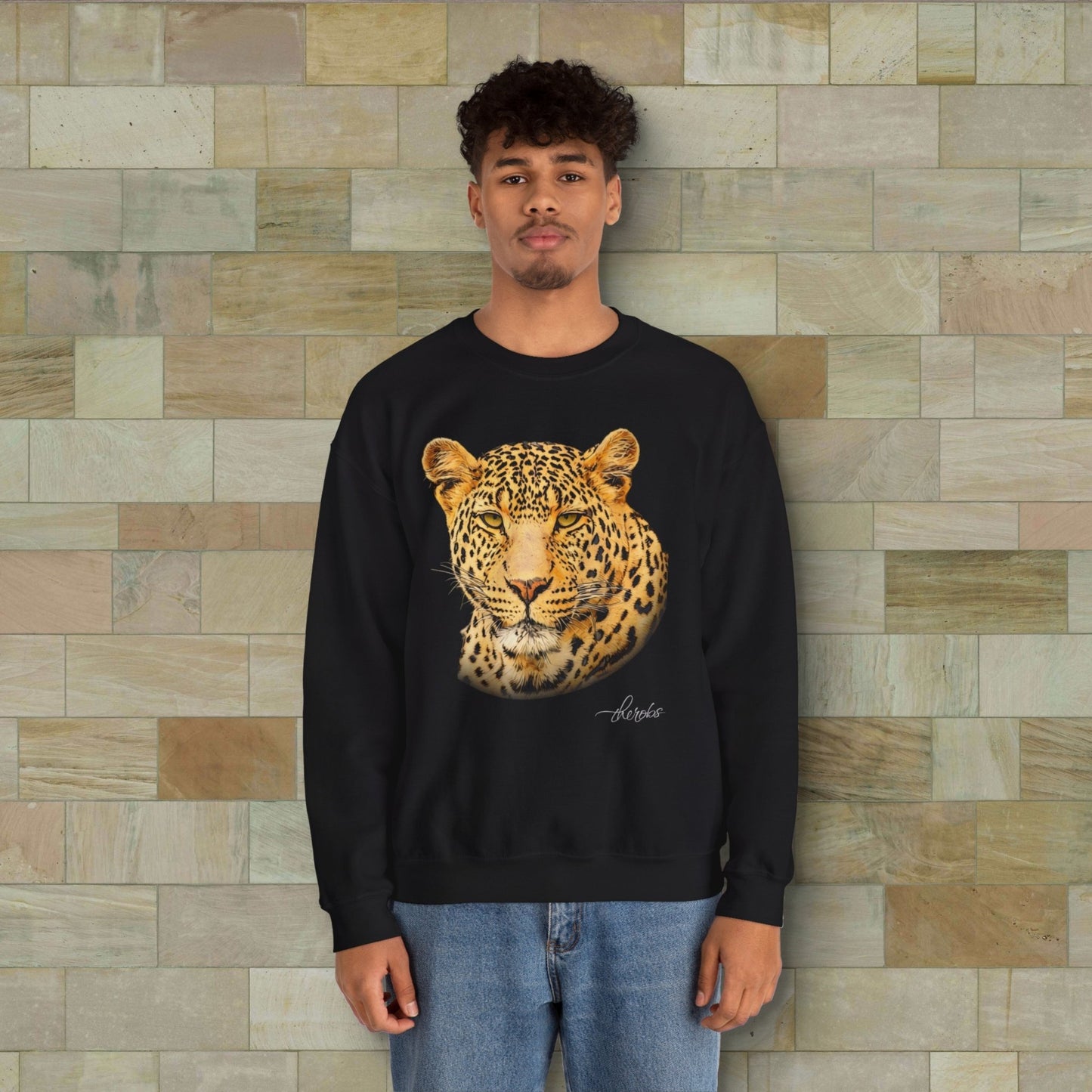 Leopard Heavy Unisex Sweatshirt - HD Printing