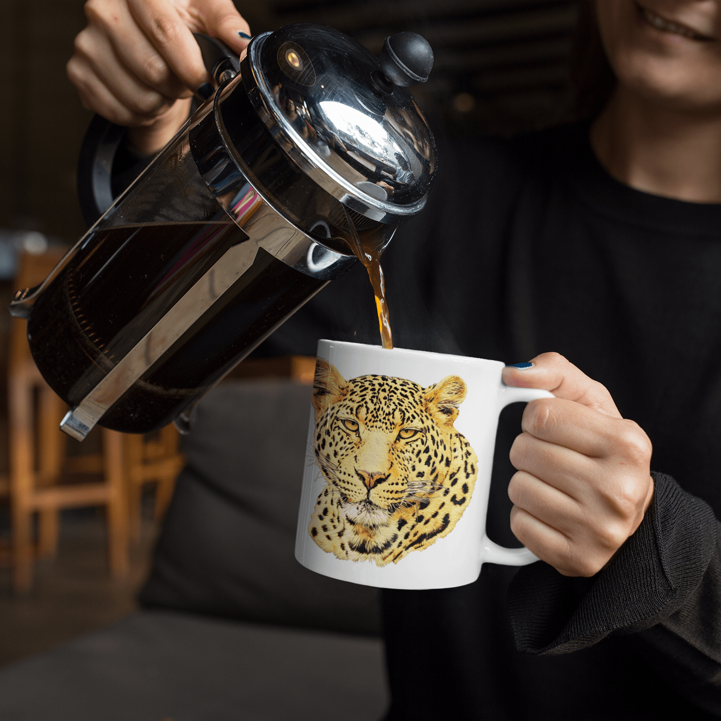 Leopard White Ceramic 11oz Mug - HD Printing