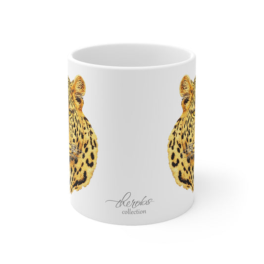 Leopard White Ceramic 11oz Mug - HD Printing
