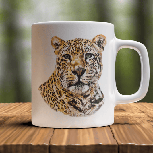 Leopard White Ceramic 11oz Mug II - HD Printing