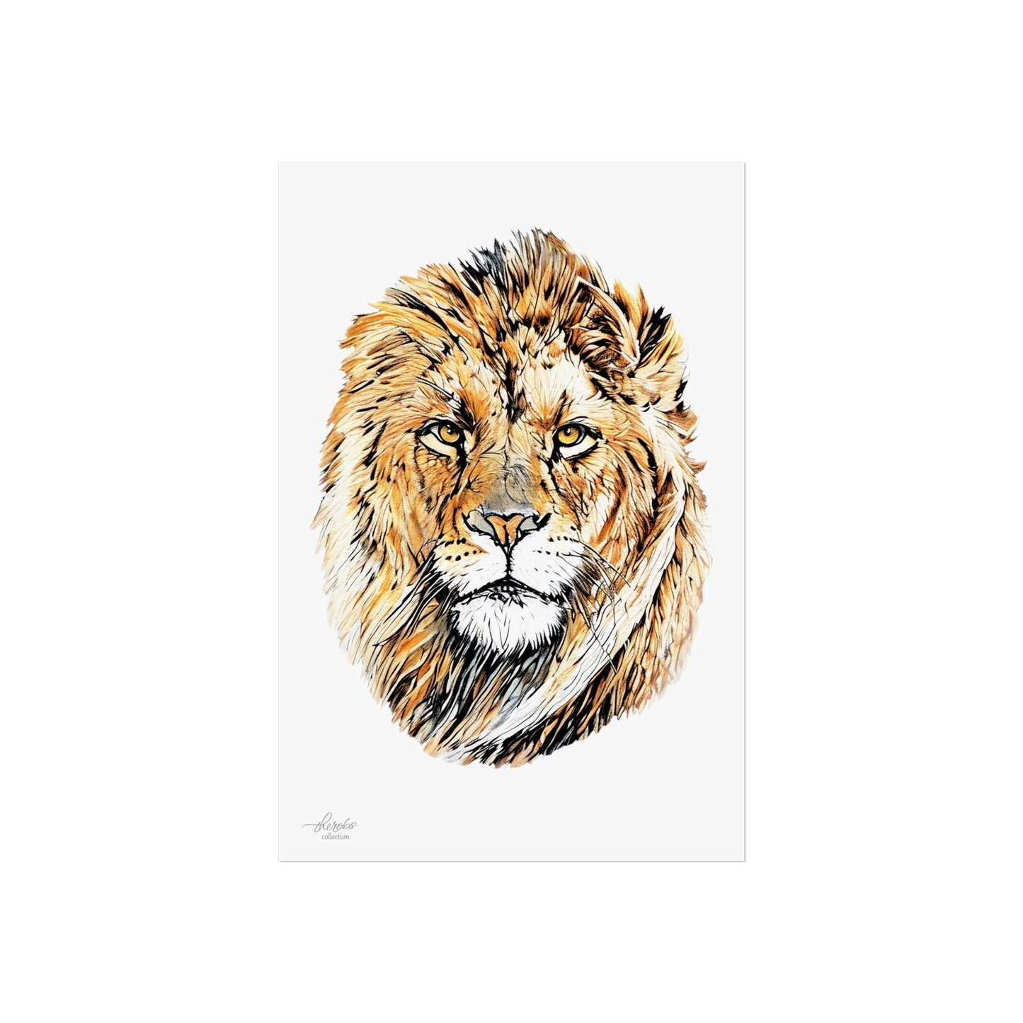 Lion Fine Art Giclée Matte Poster - HD Printing