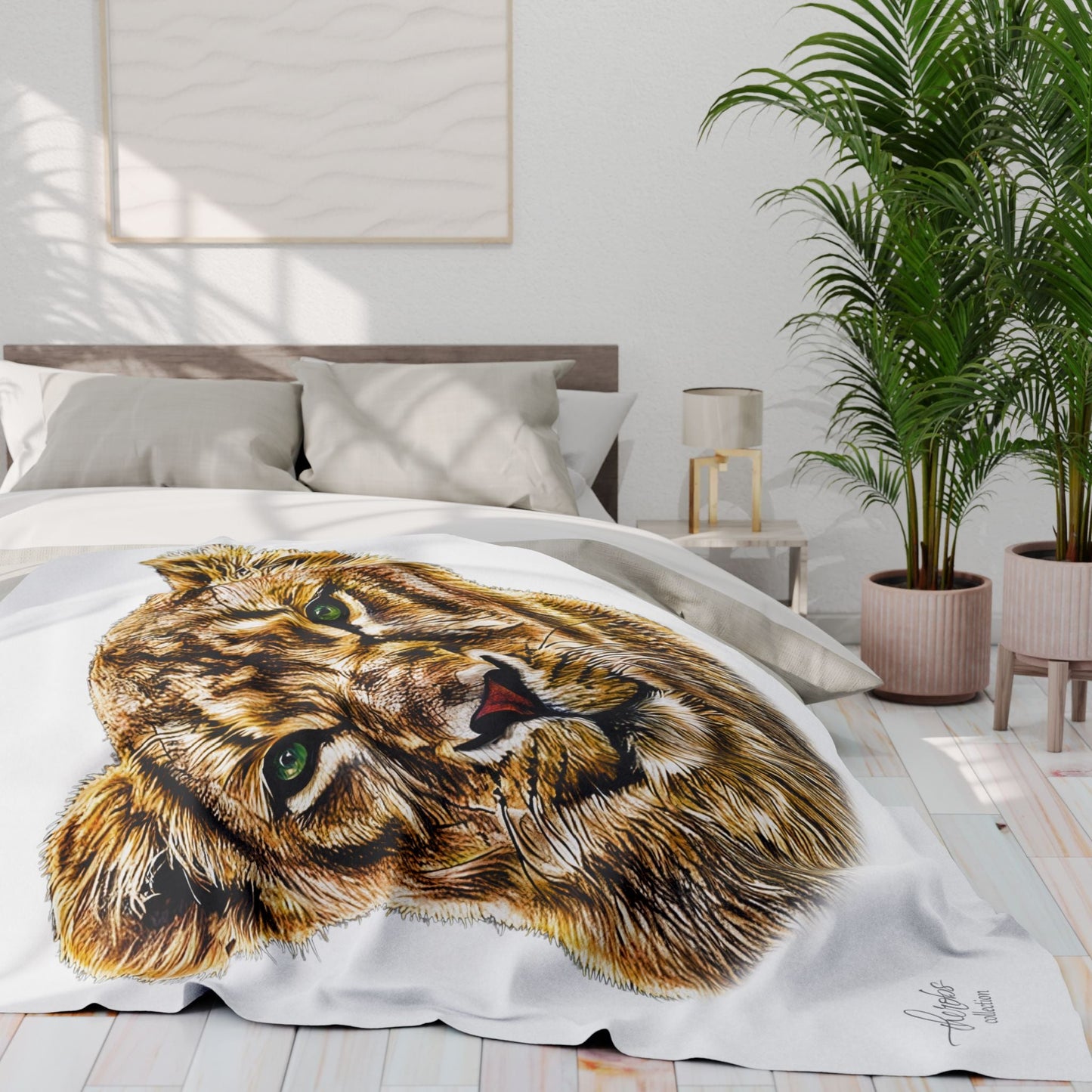 Lioness Cosy Arctic Fleece Blanket - HD Printing