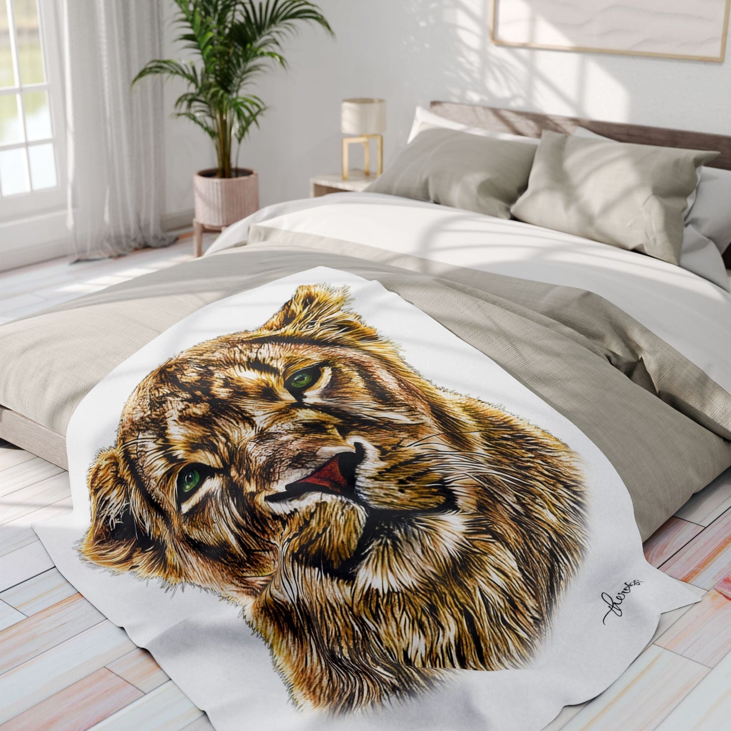 Lioness Fleece Blanket - HD Printing