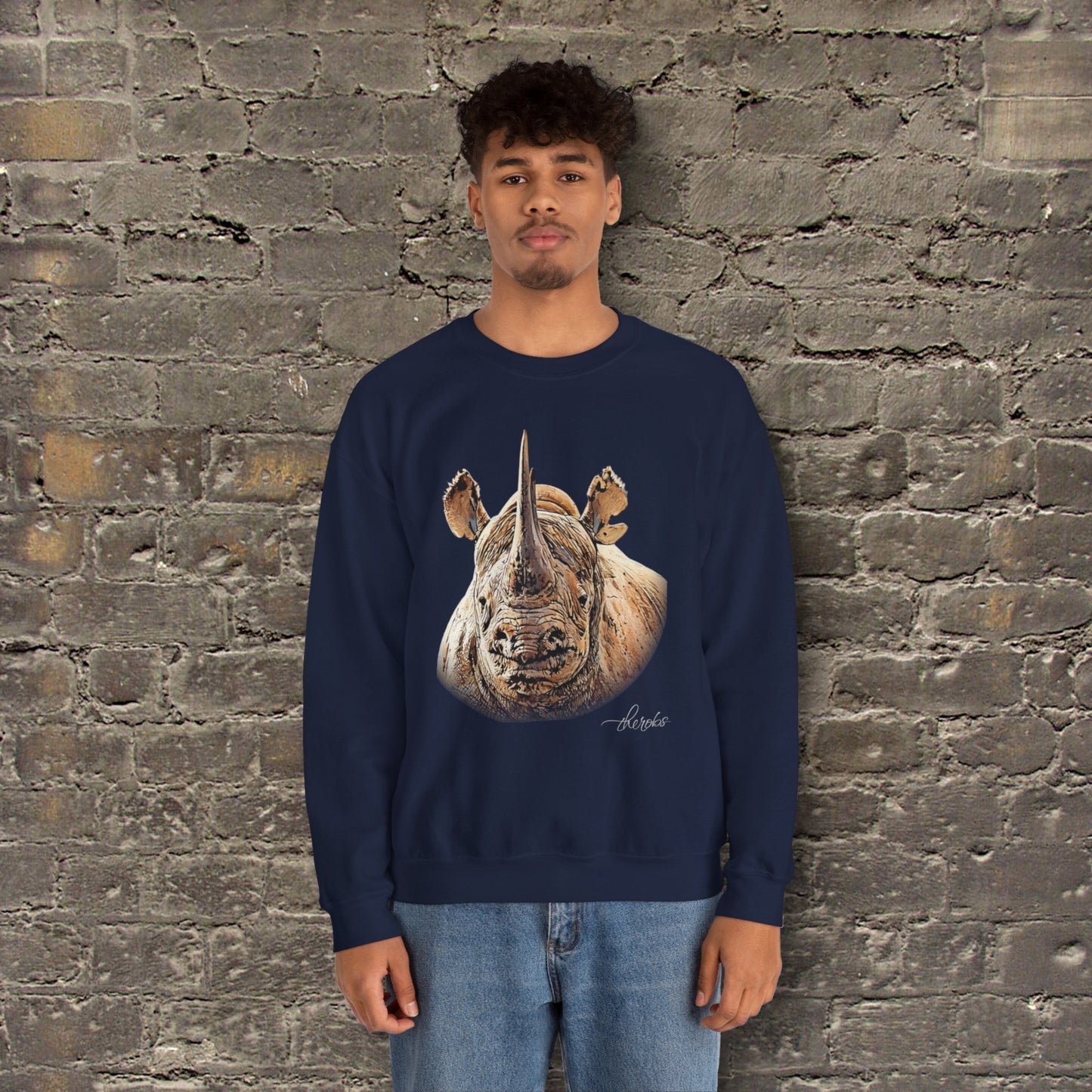 Rhino Heavy Unisex Sweatshirt II - HD Printing