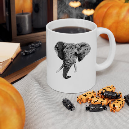 B&W Elephant Mug