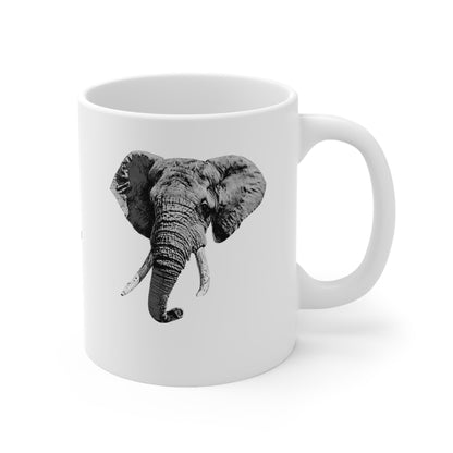B&W Elephant Mug