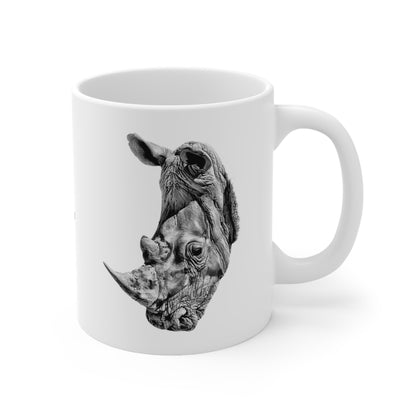 B&W Rhino Mug