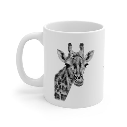 B&W Giraffe Mug