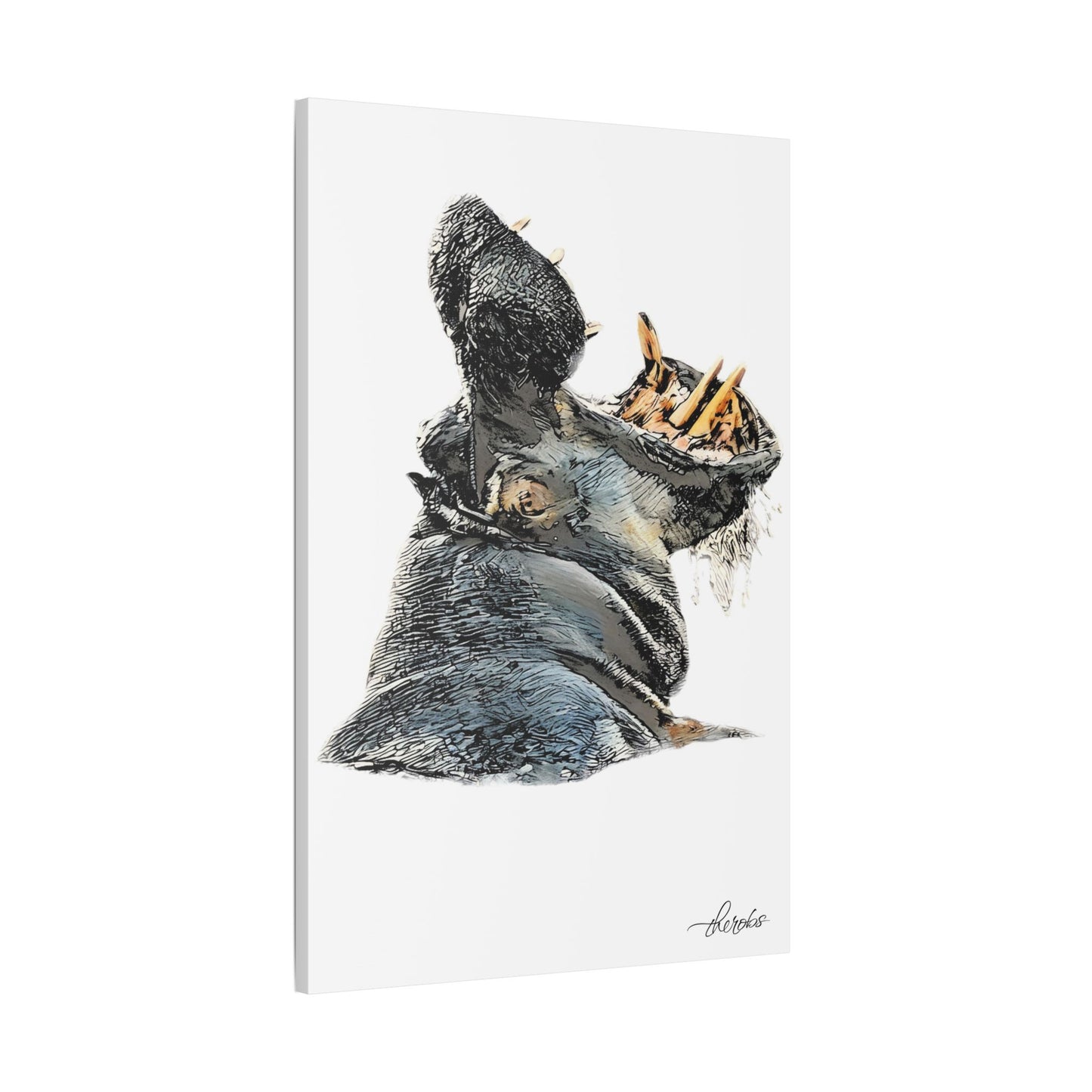 Hippo Canvas Print