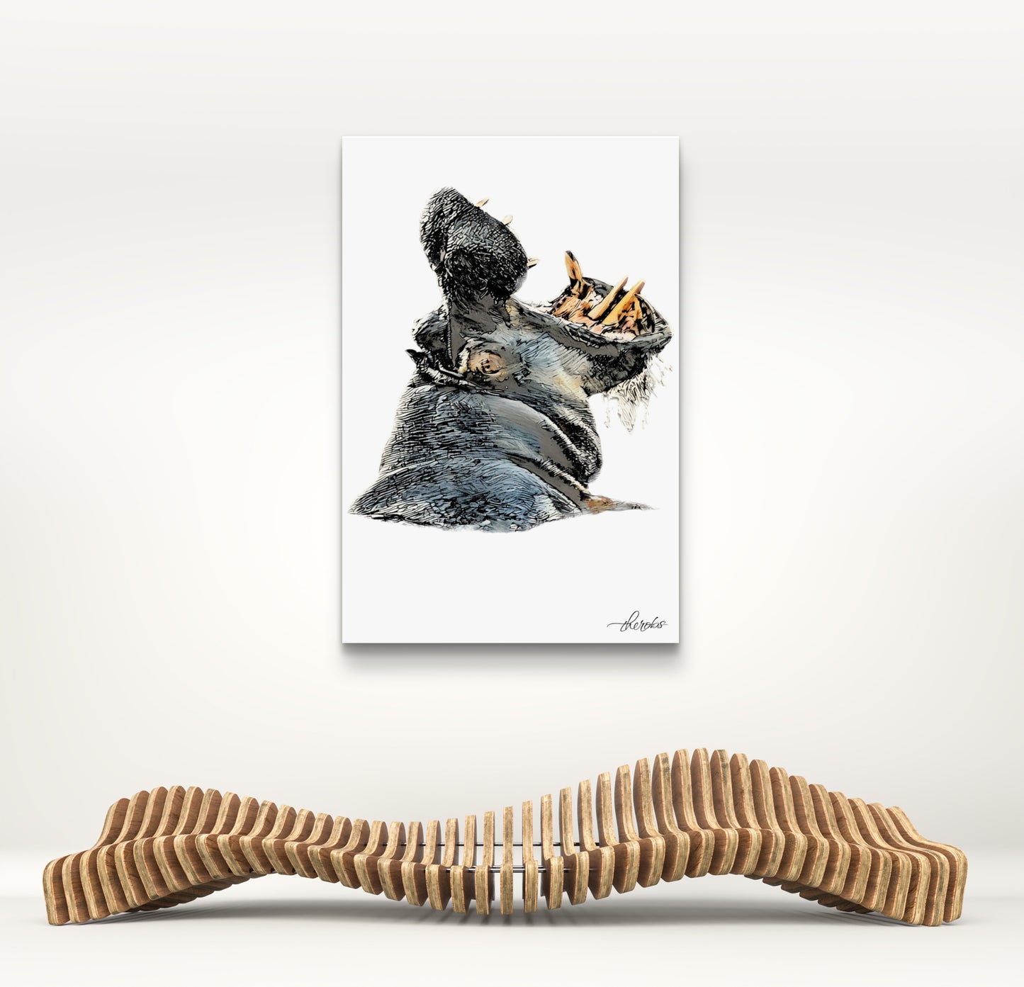 Hippo Canvas Print