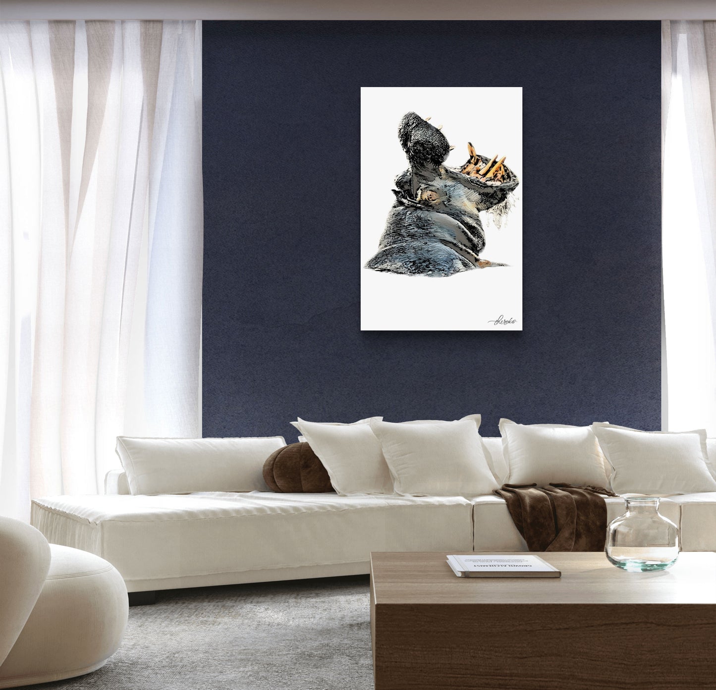 Hippo Canvas Print