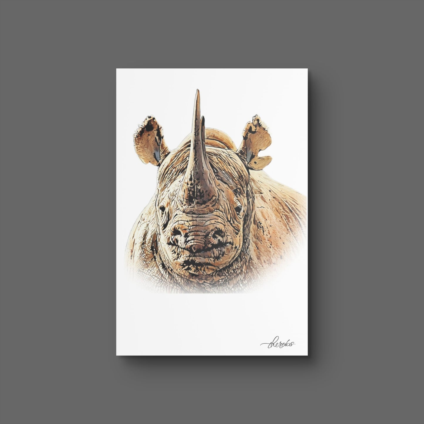 Rhino Canvas Print 2