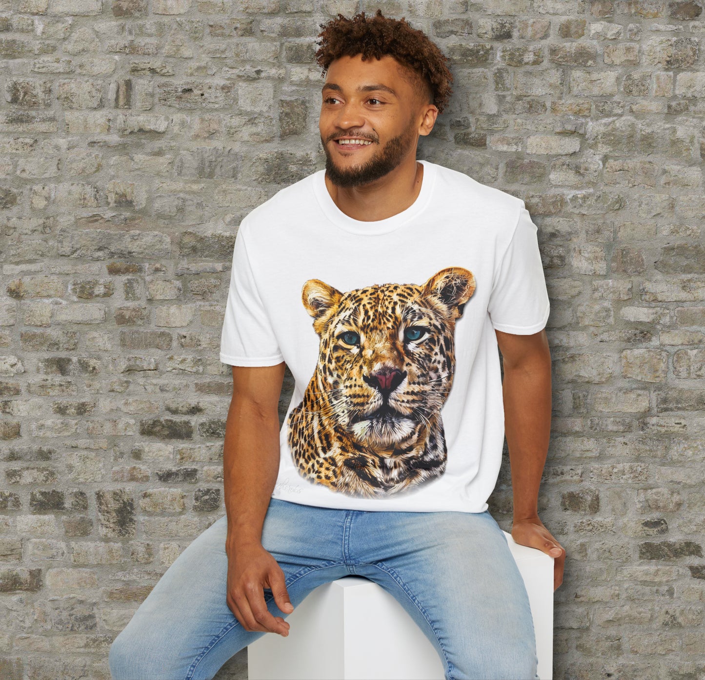 Colour Leopard Unisex Gildan T-Shirt 2