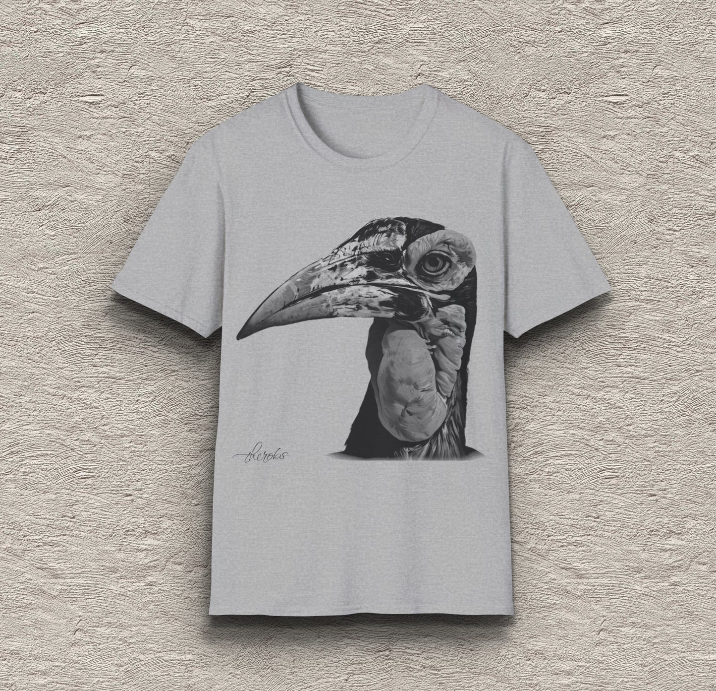 B&W Hornbill Unisex Gildan T-Shirt
