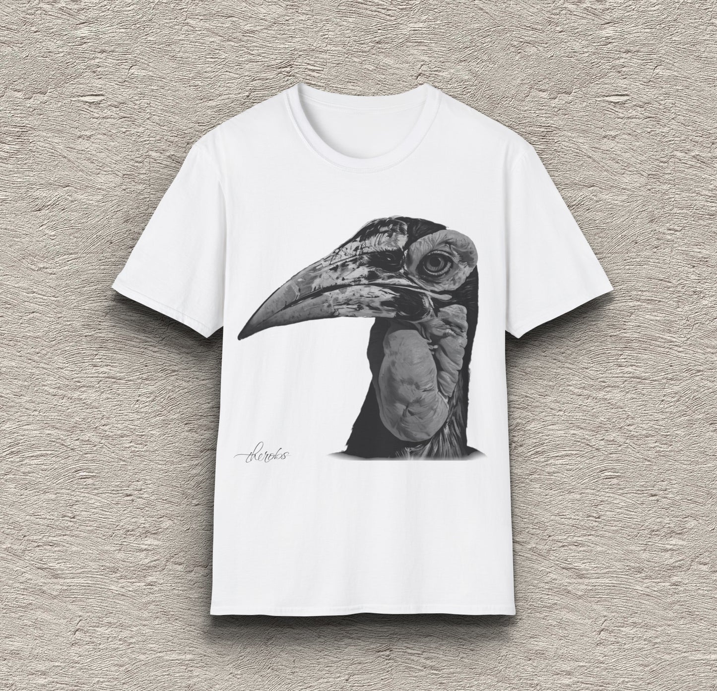 B&W Hornbill Unisex Gildan T-Shirt