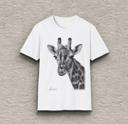B&W Giraffe Unisex Gildan T-Shirt