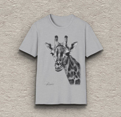 B&W Giraffe Unisex Gildan T-Shirt