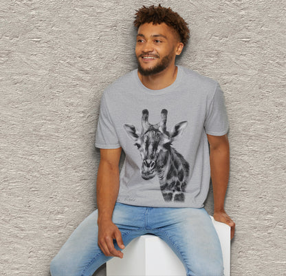 B&W Giraffe Unisex Gildan T-Shirt