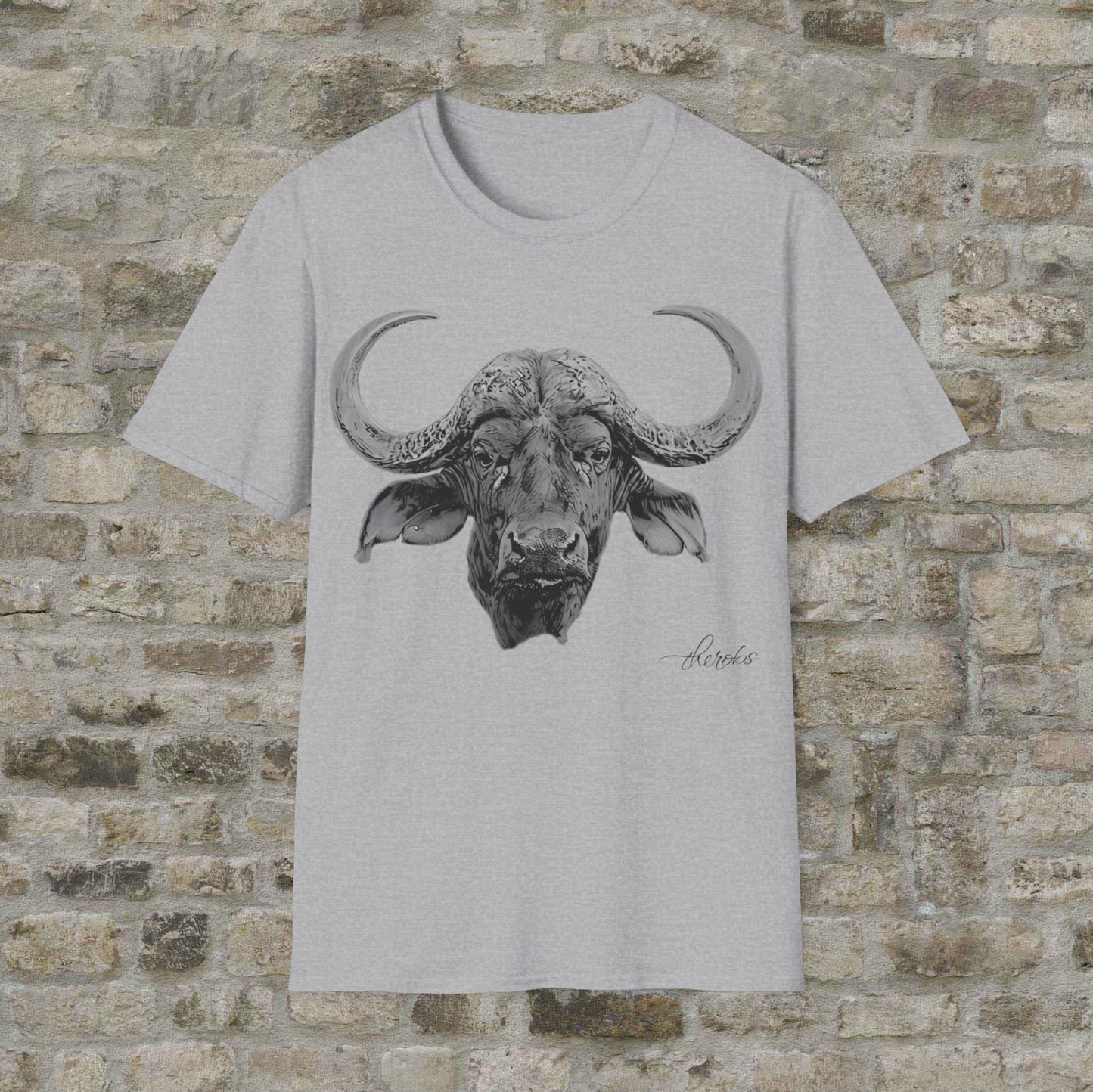 B&W Buffalo Unisex Gildan T-Shirt